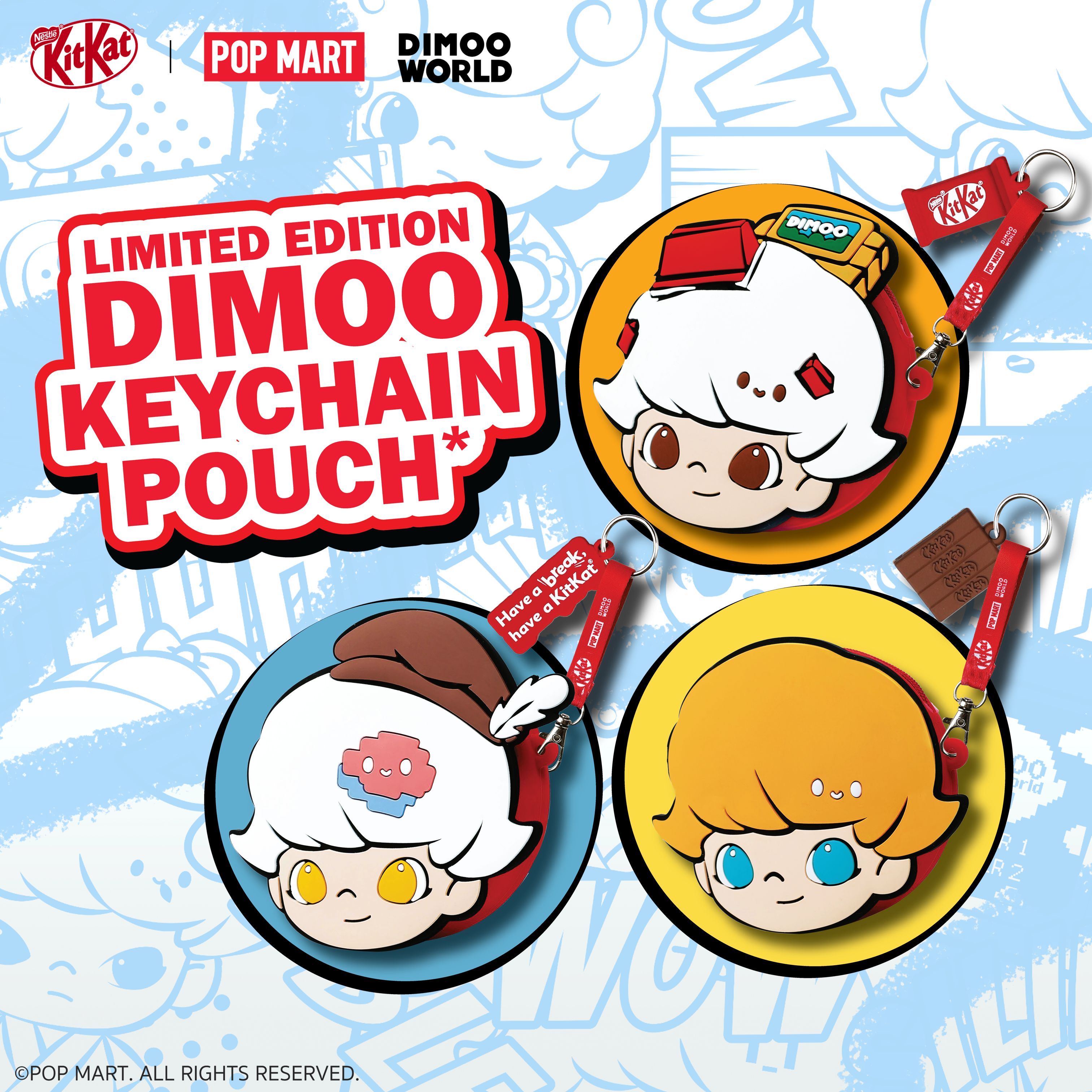 KITKAT x DIMOO KEYCHAIN POUCH