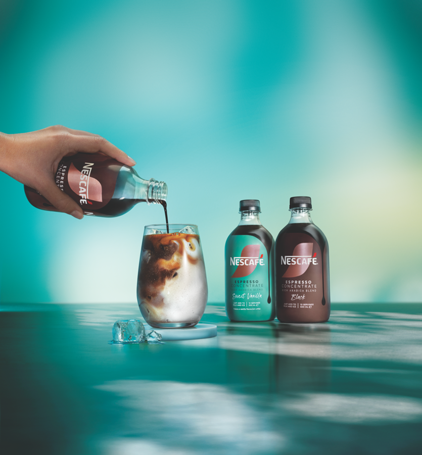NESCAFÉ® Espresso Concentrate makes it simple to enjoy bold, barista-style iced coffee at home – just Pour It, Mix It, and Ha