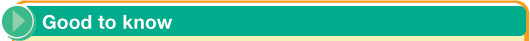 Good to know