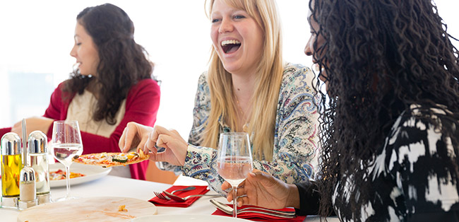 friends having lunch